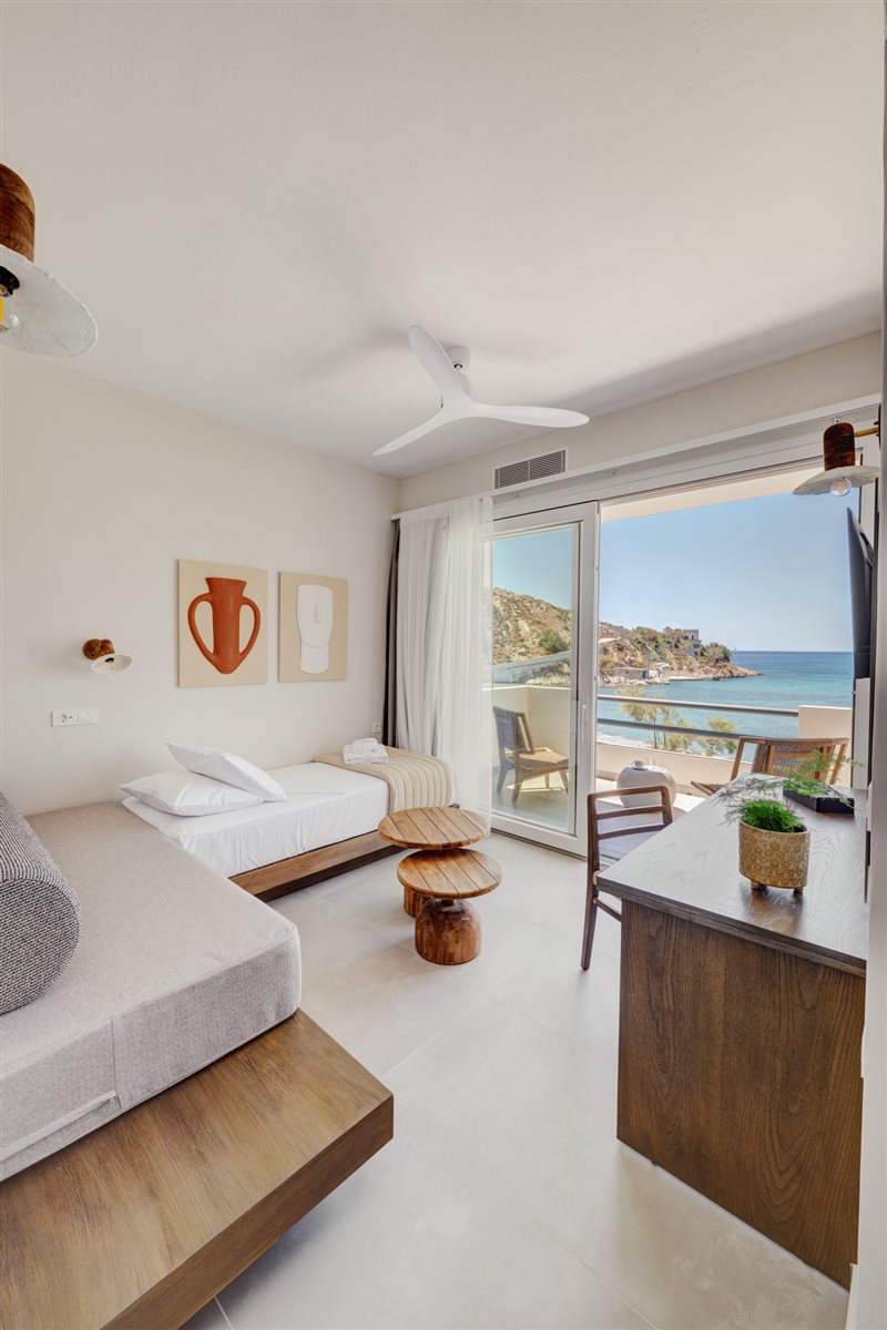 Two-Bedroom Family Suite with Sea & Garden View at Armia Experience Hotel, Vári, Sýros